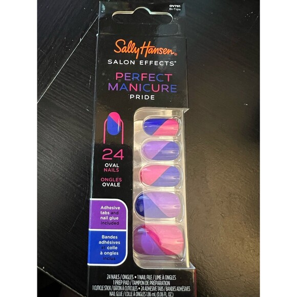 Sally Hansen Perfect Manicure  Pride 24 Oval Nails No Tips OV751 - Picture 1 of 2